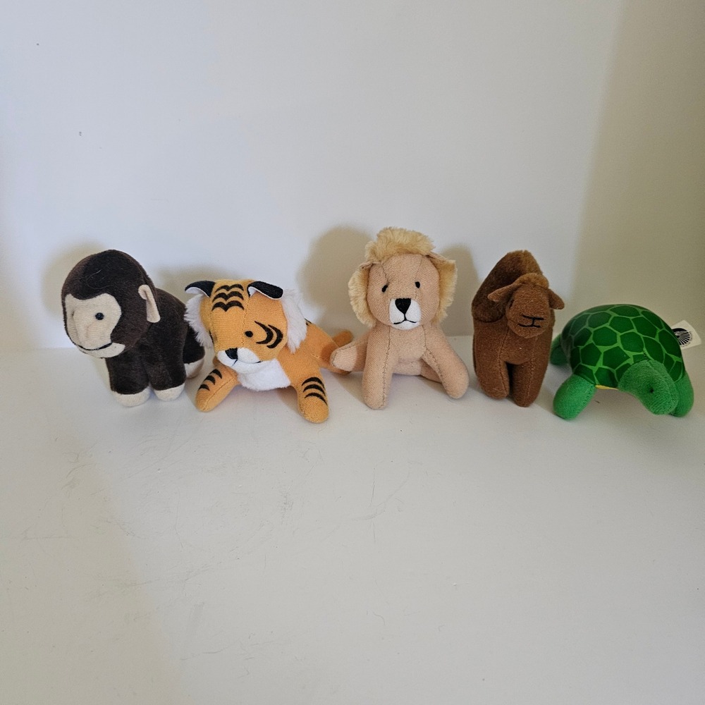 National Wildlife Federation Plush Lot of 5 Monkey Tiger Lion Camel Turtle